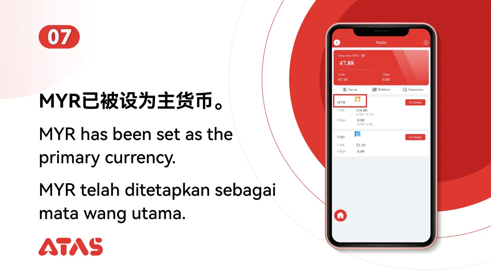 Semak kemas kini mata wang utama — langkah 8 dalam panduan Laraskan Mata Wang Bil Utama