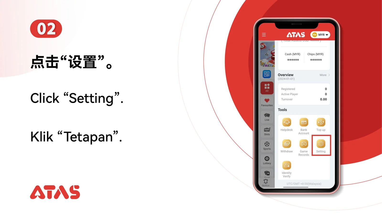 Open Settings — step 3 of the Set or Reset Payment PIN guide