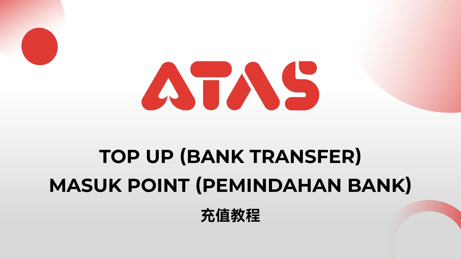 Bank-transfer top-up guide overview — step 1 of the Top Up guide